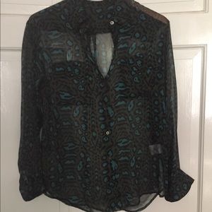 Equipment silk button-down blouse